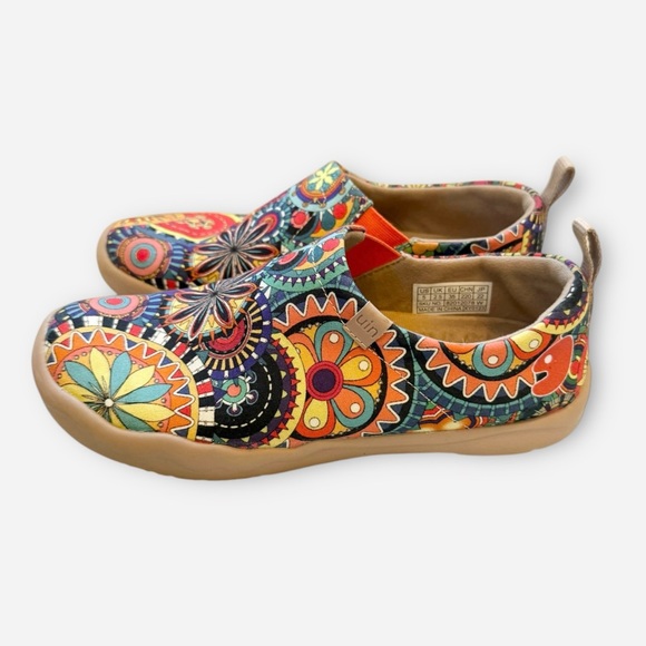 Uin Blossom Floral Art Blossom Floral Printed Canvas Slip On Loafer Shoe Sz 5 - Picture 1 of 6